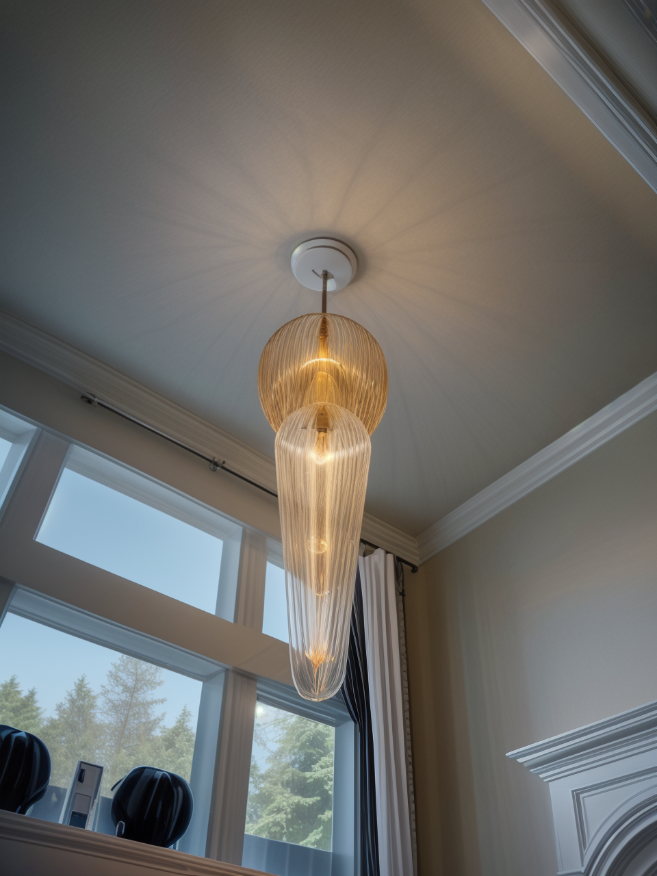 Crystal Chandelier Installation - Foyer